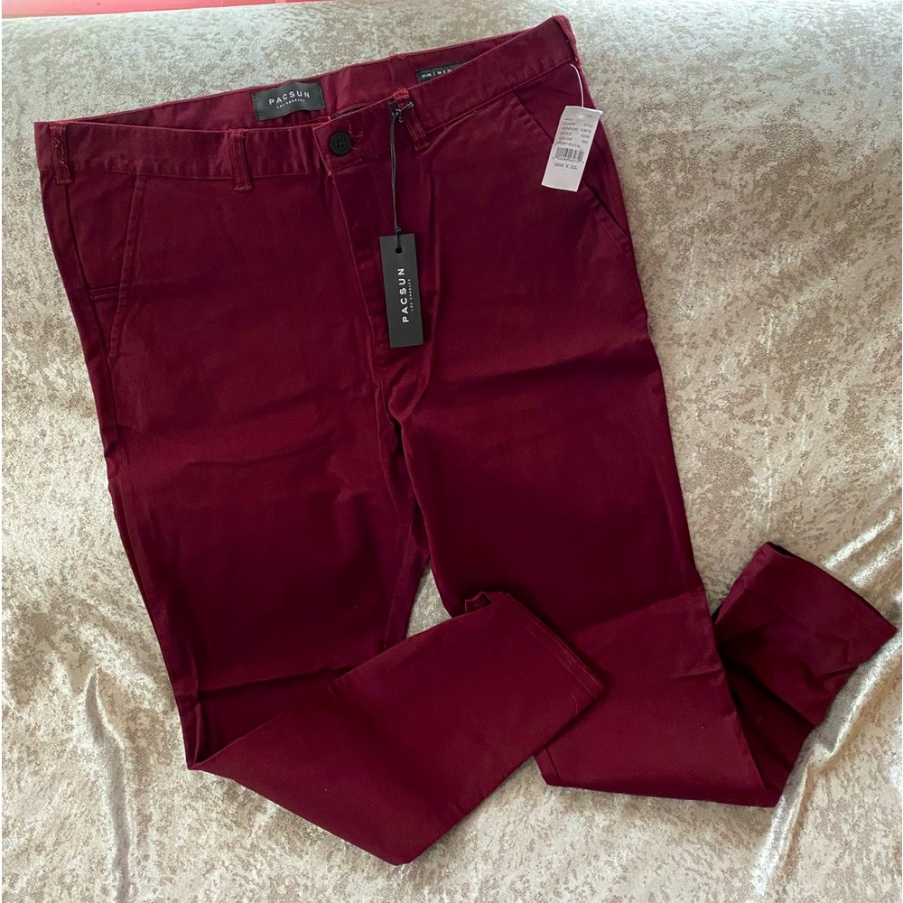 PacSun Wine/Burgundy Color Chino Pants *New With Tags*